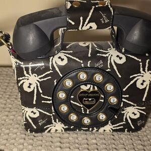 Betsey Johnson Black and White Telephone Shoulder Bag